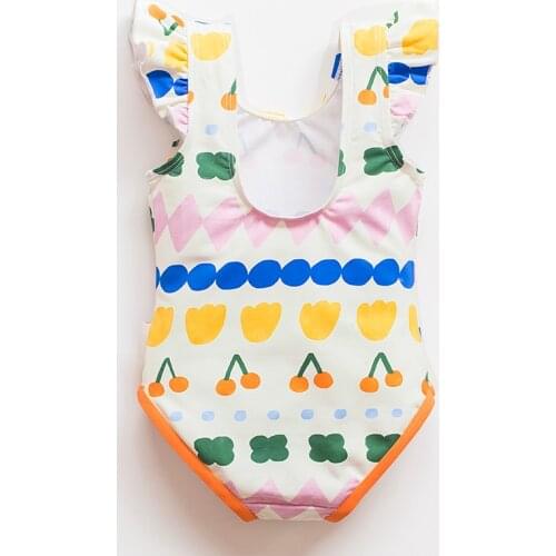 Girls Swimsuit New 2020 One Piece Girls Swimwear Childrens Swimwear Printed Swimming Suits Beachwear 1-6 Years Girls' Swimsuit