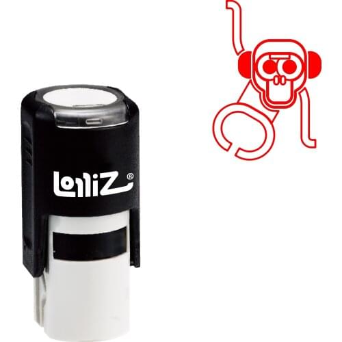 LolliZ Biomorphic Animal Symbol Series Design #13 Self-Inking Rubber Stamp