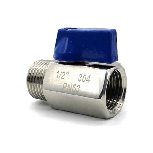 1/8" 1/4" 3/8" 1/2" 3/4" 1" BSP Female To Male Thread 304 Stainless Steel Mini Ball Valve Adapter For Water Oil Gas
