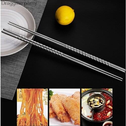 Chinese Style Reusable Chopsticks Alloy Chopsticks Restaurant Hot Pot Long Sushi Non-slip Chopsticks Household Kitchen Utensils