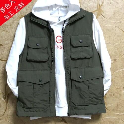 Multi Pockets Vests For Men Winter Fleece Photographer Reporters Volunteers Waistcoat Tools Pockets Working Uniforms VT-226