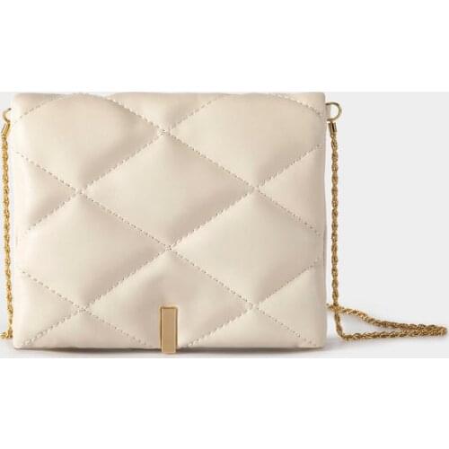 New White Mini Pillow Bag Thick Chain Quilted Shoulder Purses And Handbag Women Clutch Bags Ladies Hand Bag