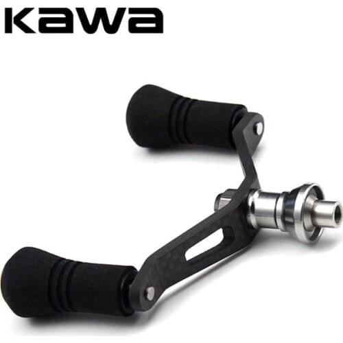 2018 New Fishing Reel Carbon Fiber Double Handles with EVA Knobs, Suit for Daiwa Spinning, Fishing Tackle Accessory