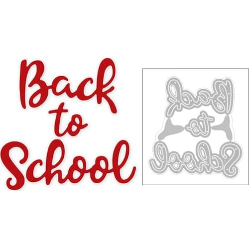 2020 Hot New English Capital Letter Word Mould Back To School Metal Cutting Dies Foil and Scrapbooking For Card Making no stamps