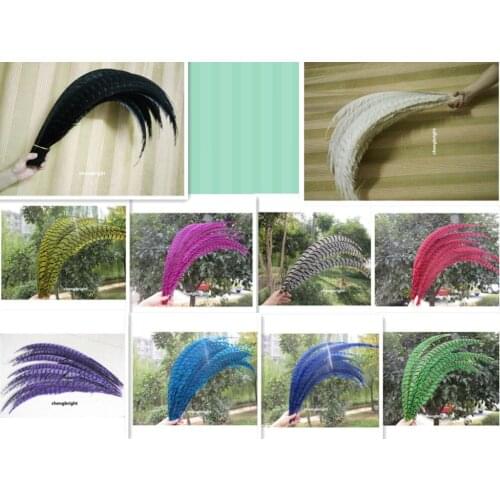 Wholesale perfect 2pcs quality natural Lady Amherst Pheasant Feather 32-36inch/80-90cm Decorative Accessories Carnival wedding