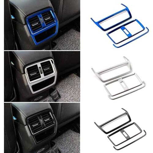 For Skoda Kodiaq 2016-2020 Car Interior Armrest Rear Seat Air Condition AC Outlet Vent Cover Frame Trim Decorative Sticker