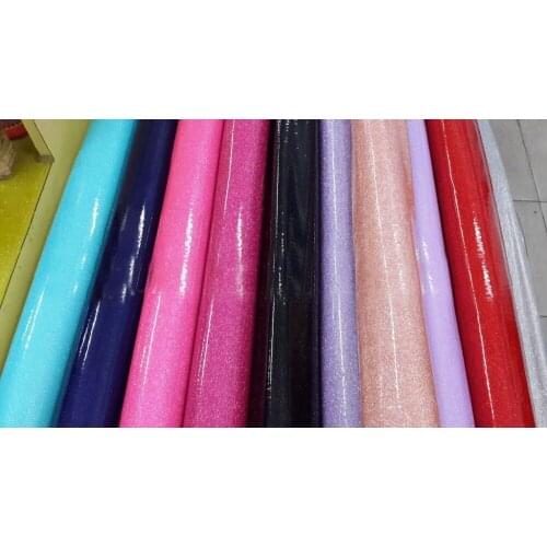 Supply PVC glitter leather with cloth bottom paris diamond special leather/ textile leather/ pvc leather fabric/ impermeavel