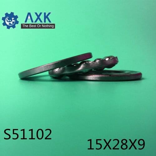 S51102 (2PCS) 15x28x9mm 15*28*9mm 51102 stainless steel thrust ball bearing