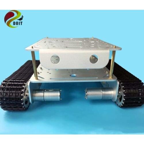 TD200 Double Caterpillar Heavy Metal Tank Chassis Robot Model Intelligent Car Electronic Contest DIY RC Toy Parts DOIT