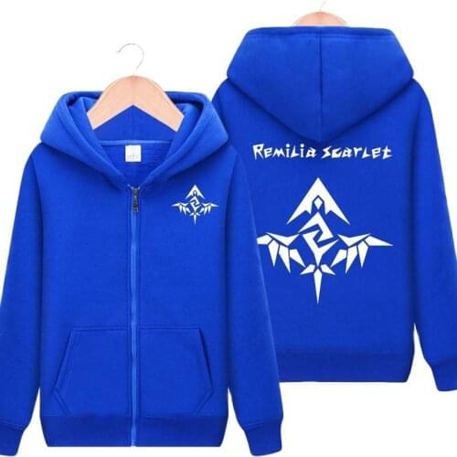 High-Q Unisex Touhou Project Flandre Scarlet Remilia Hoodie Sweatshirts Otaku Jacket Cardigan Coat