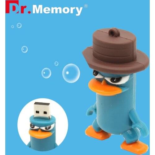 Dr.Memory Usb Flash Drive 32GB Platypus Shape Funny Lovely Perry And 4GB 8GB Pen Drive Pendrive флешка16GB 64GB Memory Stick
