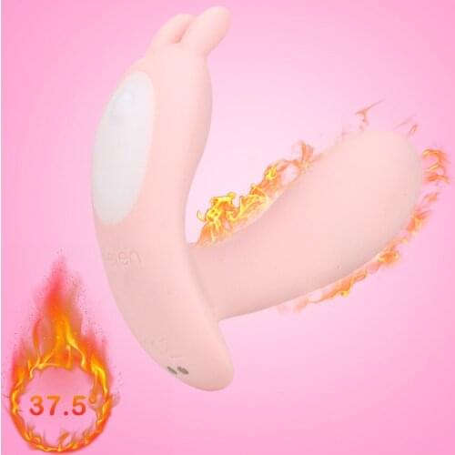 VATINE Wearable Rabbit Vibrator Smart Heating 10 Vibration Modes Dildo Vibrator G-spot Clitoral Stimulation Sex Toys for Women