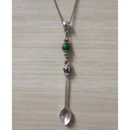 1pcs Women Holiday Gifts - Crown Cutlery knife & fork & spoon Mix beads - Charms Pendants Necklace Vintage Style Jewelry