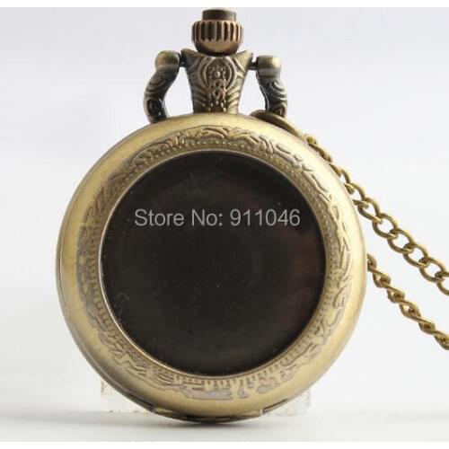 100pcs/lot Vintage Unisex Vintage Quartz Pocket Watch Women Man Necklace Pendant Gift Watch Wholesale