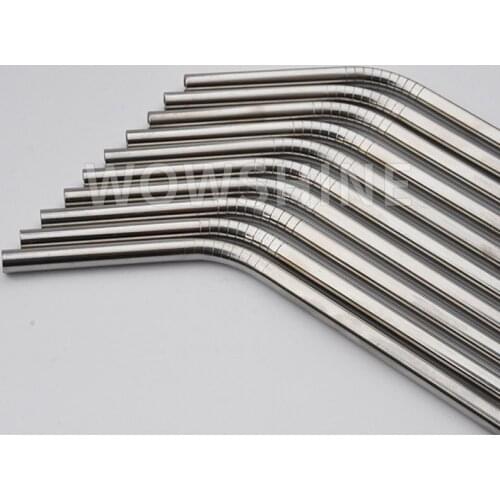 120pcs!WOWSHINE free shipping rust free stainless steel 304 bent drinking straws 6*267mm 10.5" before bent for YETI cup