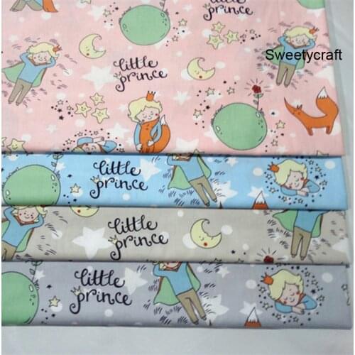 160*50cm Little Princess Print Cotton patchwork Fabric Twill Quilting material for Sewing dolls and bags Needlework Accessories
