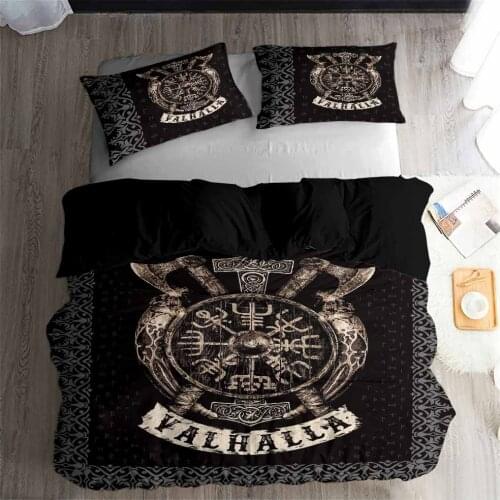HELENGILI 3D Bedding Set Viking myth Print Duvet cover set bedclothes with pillowcase bed set home Textiles