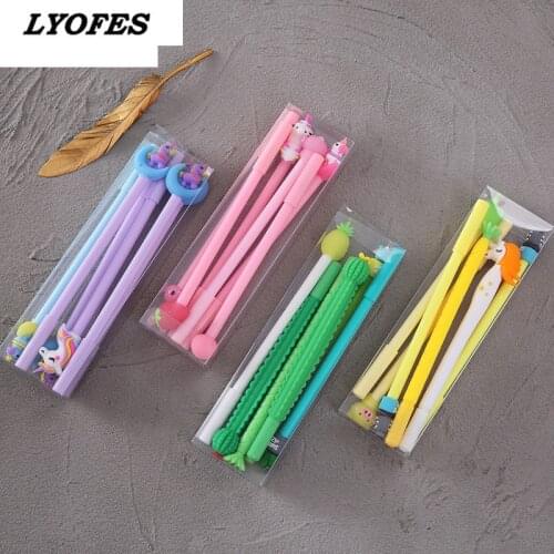 6Pcs/Set Gel Pen Unicorn Pen Stationery Kawaii School Supplies Gel Ink Pen School Stationery Office Suppliers Pen Kids Gifts