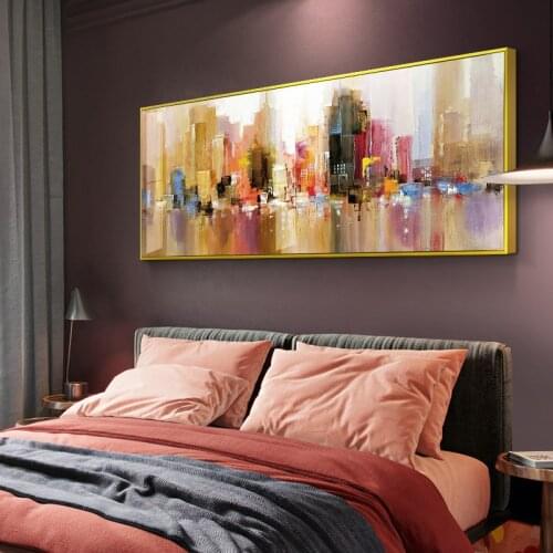 Abstract Hand-painted Oil Painting on Canvas Posters and Prints Colorful Decorative Wall Art Pictures for Living Room Home Decor