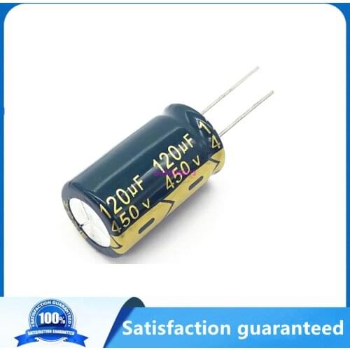20~50pcs/lot 120UF high frequency low impedance 450v 120UF aluminum electrolytic capacitor size 18*30 mm 20