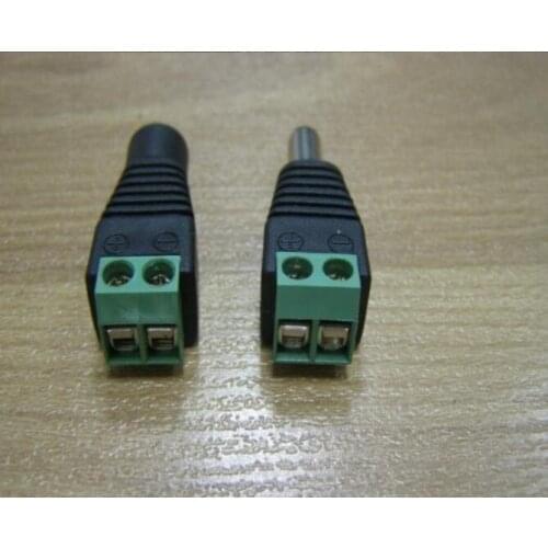 Free shipping 10 pairs male/female DC Power Jack Plug Connector 5.5*2.1mm For Led Strip Light
