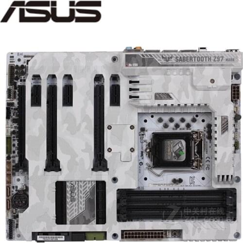 For Asus SABERTOOTH Z97 MARK S Desktop Motherboard Z97 LGA 1150 For Core i7 i5 i3 SATA3 USB3.0 Original Used Mainboard