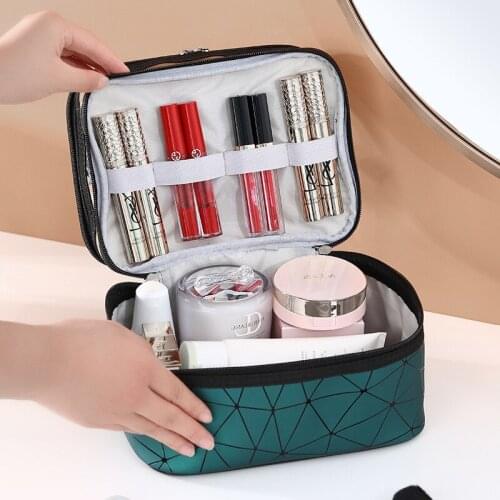 Travel Cosmetic Bag Waterproof Clear Makeup Storage Bag With Handle Large Capacity Portable Toiletries Organizer Home Storage