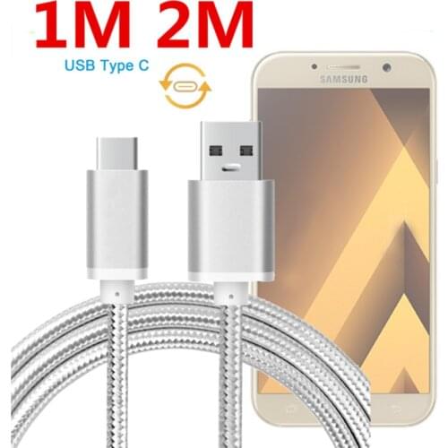 Type C Cable For Samsung Galaxy A3 2017 A5 2017 A7 2017 A8 A8+ 2018 Data Sync Long Charging Wire Phone Charger Cable 1M 2M