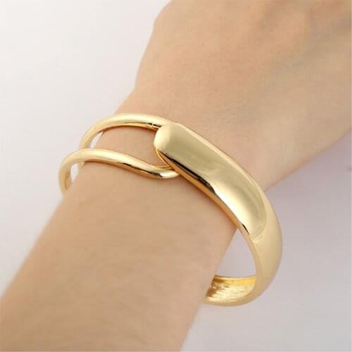 Classic Metal Bracelets For Women Statement Alloy Cuff Bangle Jewelry Party Fashion Accessories UKMOC