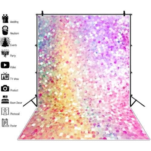 Laeacco Glitters Sequins Backdrops Shining Spots Light Bokeh Dreamy Portrait Photography Backgrounds Wedding Photocall Studio