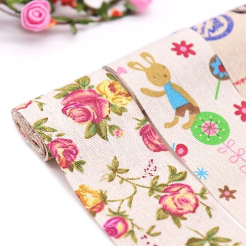 6.5cmx2m Multi Design "Handmade" Printed Cotton Lace Ribbon Sewing Fabric Wedding Decoration Gift Wrapping Christmas Ribbon