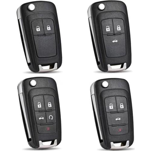 Flip Folding Remote Car Key Shell for Chevrolet Cruze Epica Lova Camaro Impala 2 3 4 5 Button HU100 Blade For Buick
