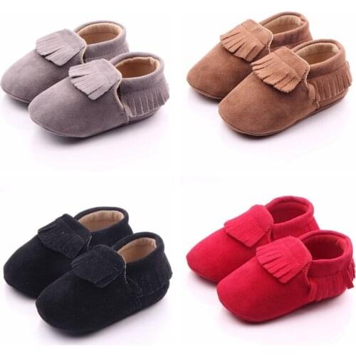 Soft Sole Fashion Tassels Baby Moccasin Newborn Babies Shoes PU Leather Infant Boys Girls Prewalkers Boots