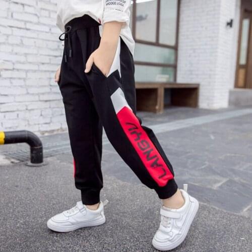 Fashion Spring Autumn Thin Casual Pants Boys Kids Trousers Children Clothing Teenagers Formal Outdoor Elastic Waist High Quality