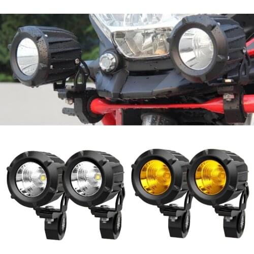 Motorcycle Headlight LED 25W DC12V Super Bright Fog Spot White Amber Magnetic Work Light Internal Drive For Motorcycles Scooters