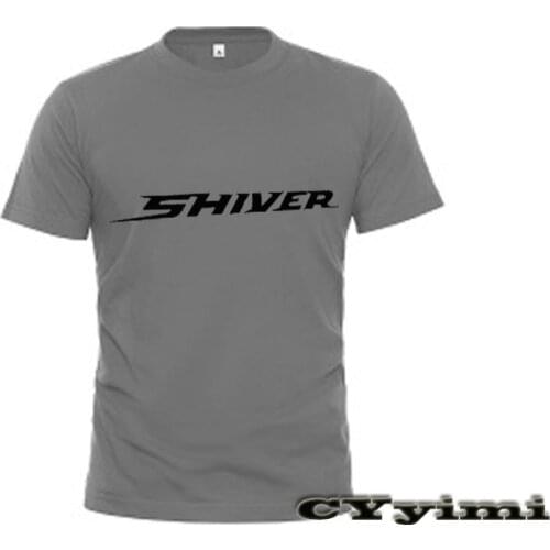 For Aprilia SHIVER 900 SHIVER900 SHIVER 750 T Shirt Men New LOGO T-shirt 100% Cotton Summer Short Sleeve Round Neck Tees Male