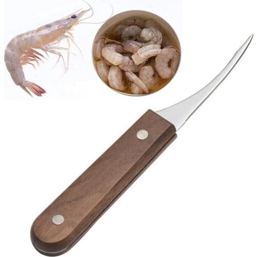 Stainless Steel Shrimp Peeler Prawn Shrimp Deveiner Fishing Knife Lobster Shell Remover Peel Device Kitchen Seafood Tools
