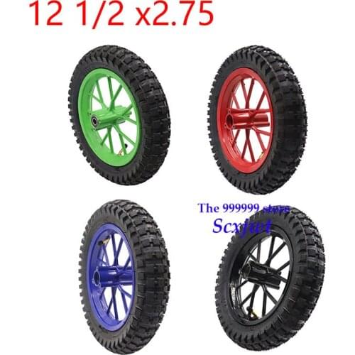 12 1/2*2.75 Front or Rear Wheel With Hub 12 1/2x2.75 Tire for Dirt Bike Rocket MX350 MX400 Mini Dirtbike Moto E-Scooter Parts
