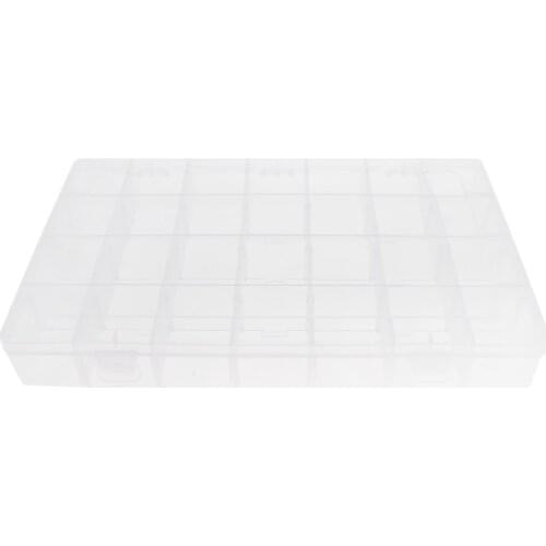 Plastic Storage Box Adjustable Dividers Bead Jewelry Case Carfts Hair Bands Storage Home Organizer & 28 Small Grids 34×21.5×5cm