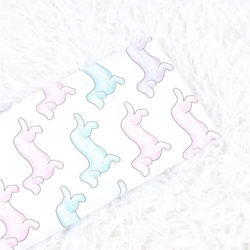 Half meter 100% cotton thin brocade cartoon animal dog print fabric for handmade DIY garment dress children cloth CR-365