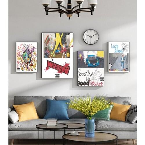 Painting Poster Wall Home Decor quadro cuadros Juice Wrld Death Race for Love Hot Album Rap Hip Hop Music Star Art Canvas
