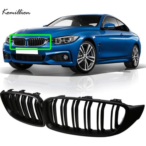 1 Pair Car Racing Grills Front Hood Center Double Slats Grille for BMW 4-Series F32 F33 F36 F82 F83 M4 Coupe Cabrio 2013-2017