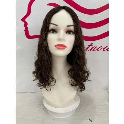 Alishevy silk top European virgin hair wigs 20inch no layer light brown color jewish wig kosher wig Best Sheitels