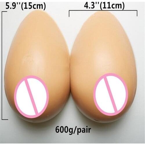 2020 600g Silicon Breast Form Hot Sale Lifelike Soft Artificial Silicone Fake boobs For Crossdressers Drag Queen Shemale