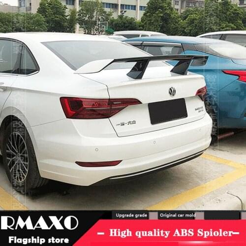 For VW Jetta Sedan Universal TF Spoiler 2016-2019 Sagitar Spoiler ABS plastic Material Car Rear Wing Color Rear Spoiler