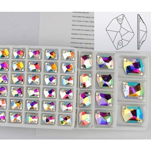 3265 Cosmic Sew-on Stone Glass Sew On Strass Sewing Stone Flatback 2 holes DIY Loose Rhinestone For bag Dress