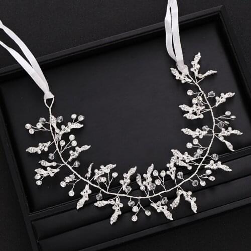 AiliBride Rhinestone Crystal Bridal Headpiece Wedding Headband tiara Party Hair Jewelry Handmade Bridal Wedding Hair Accessories