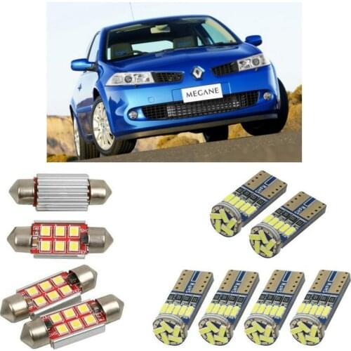 Interior led Car lights For Renault megane 2 bm01 cm01 hatchback coupe em01 car accessories boot light License Plate Light 10pc