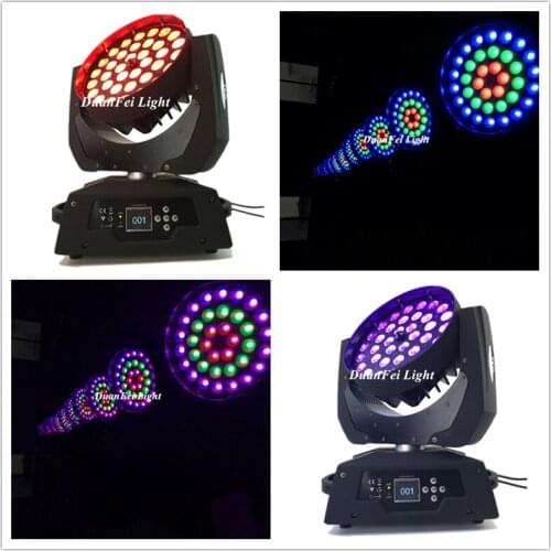 12Pieces Disco Light Equipment Moving Head Zoom 36x18w Wash Led Rgbwa UV 6in1 Ring Control Effect