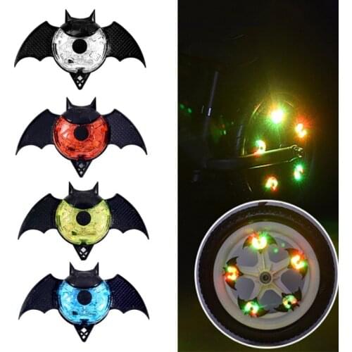 Bicycle Motorcycle Tyre Tire Wheel Lights LED Flash Spoke Light Lamp Safety Warning Light With Battery